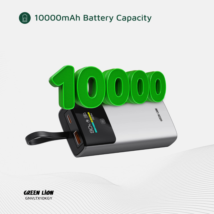 پاوربانک گرین لاین مدل Voltix ظرفیت 10000 میلیآمپر ساعت | PD 20W + QC 22.5W