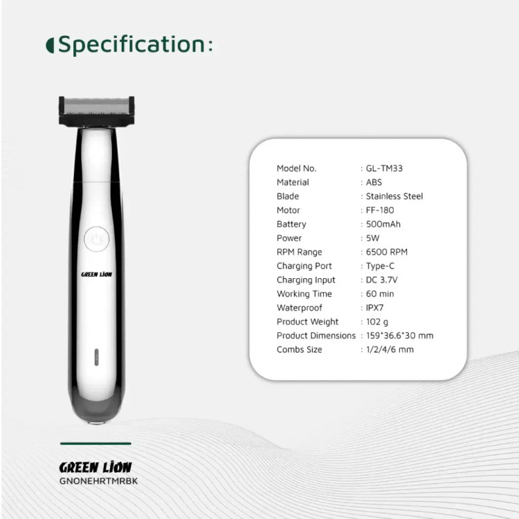 ماشین اصلاح موی سر و صورت گرین لاین مدل One Blade Pro - (GNONEHRTMRBK)
